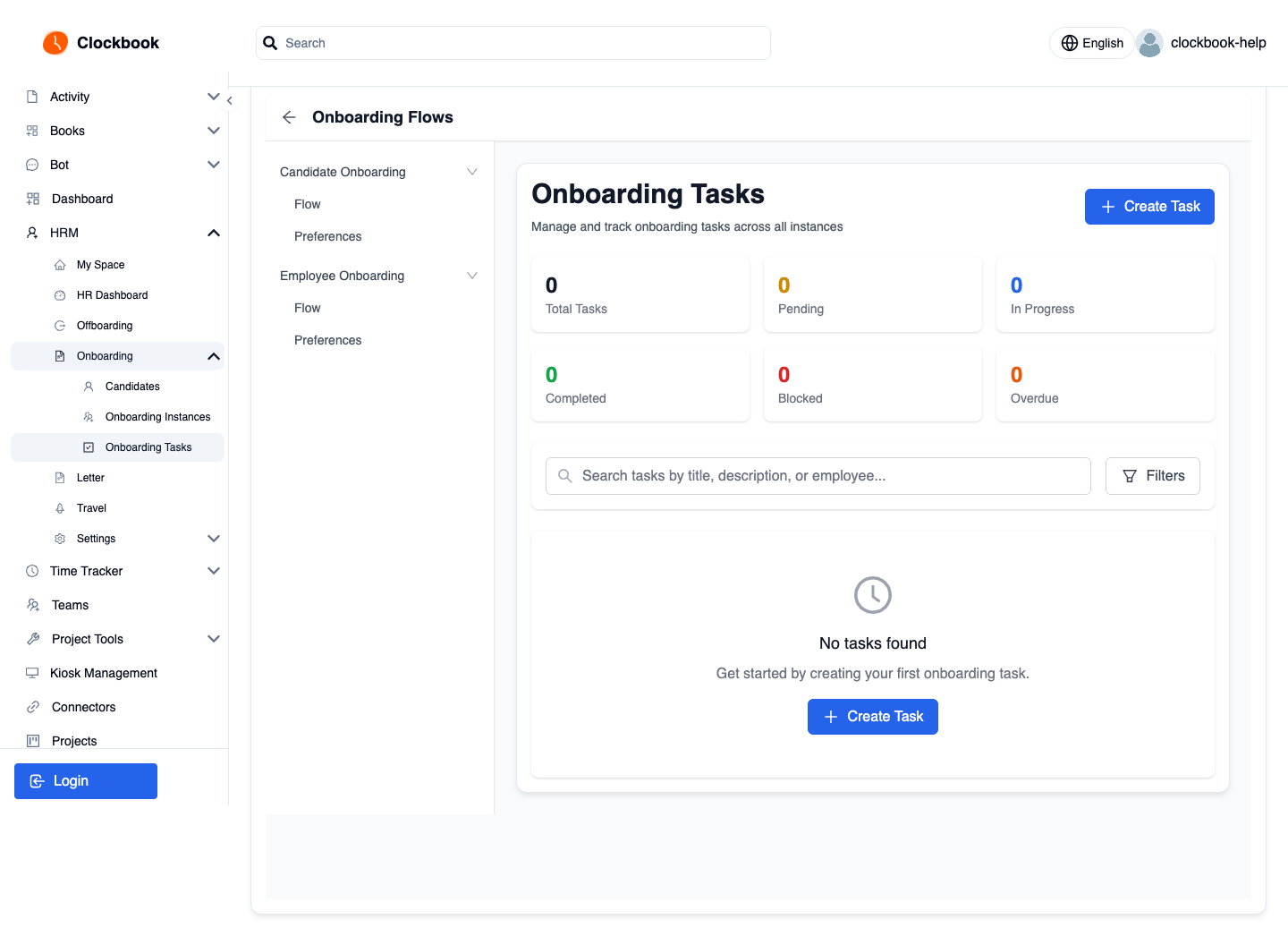 Onboarding, task by task, for every new starter