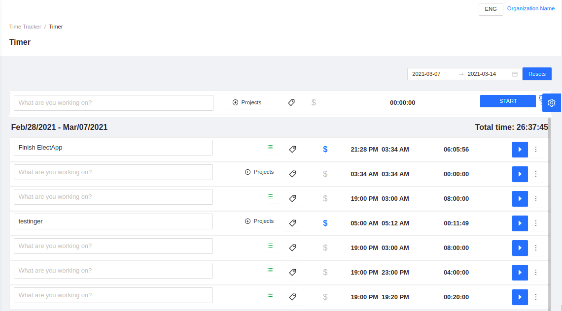 Utilization and billable ratio across the team